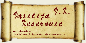 Vasilija Keserović vizit kartica